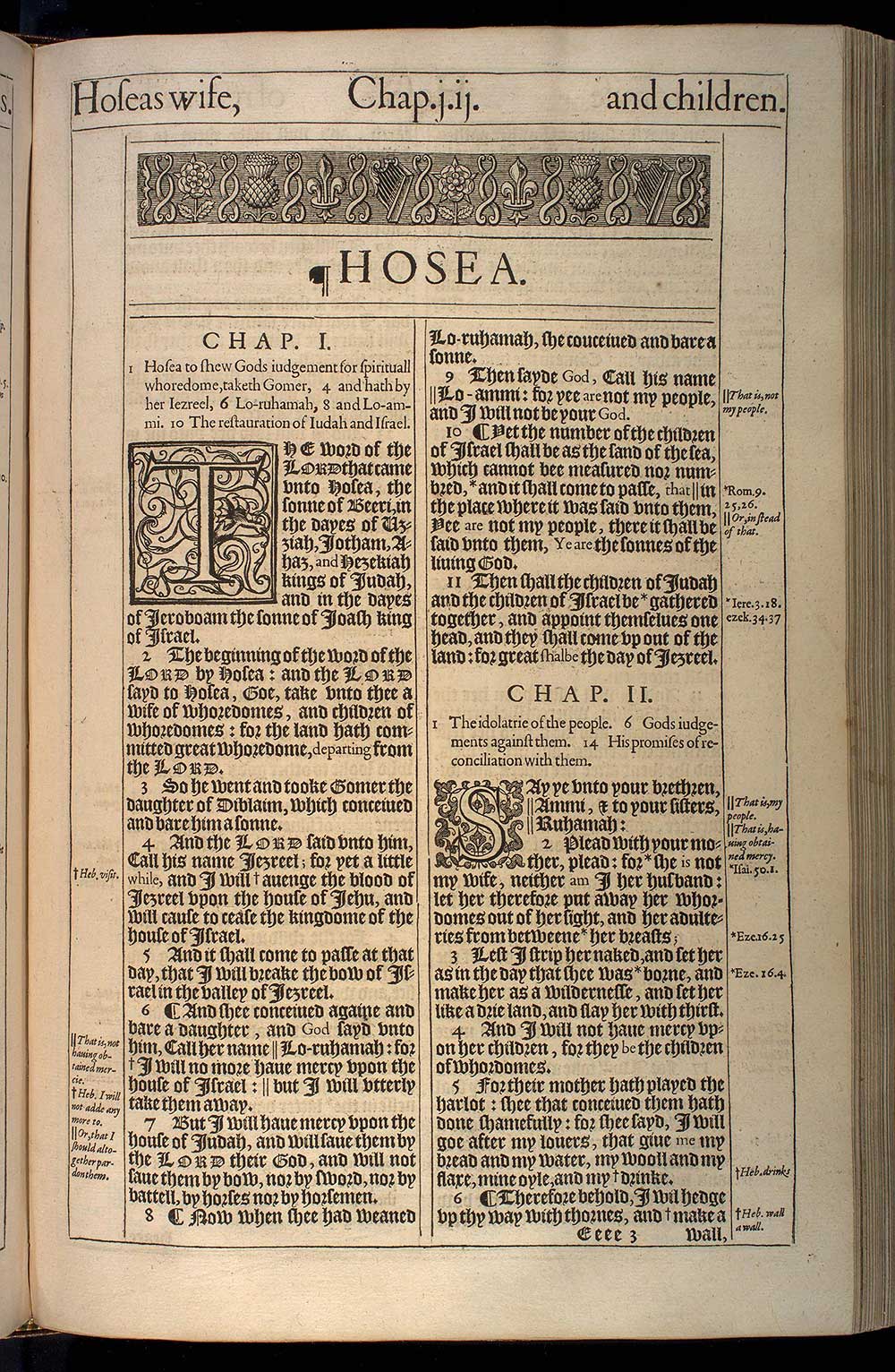 Hosea Chapter 2 Original 1611 Bible Scan