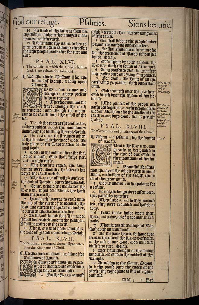 Psalms Chapter 46 Original 1611 Bible Scan