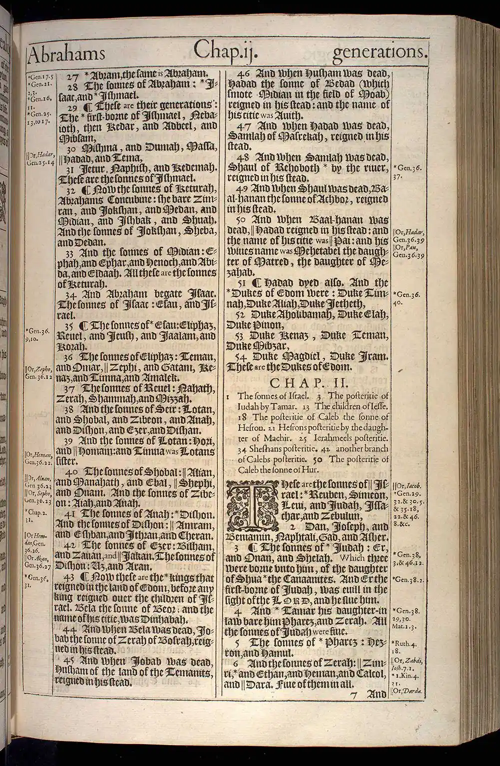 1 Chronicles Chapter 1 Original 1611 KJV Bible Scan