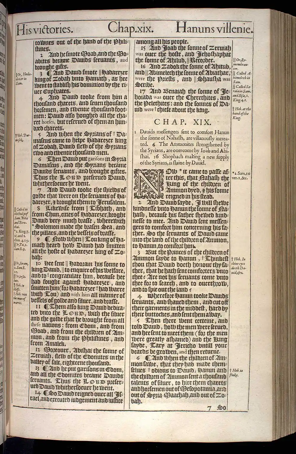 1 Chronicles Chapter 18 Original 1611 KJV Bible Scan