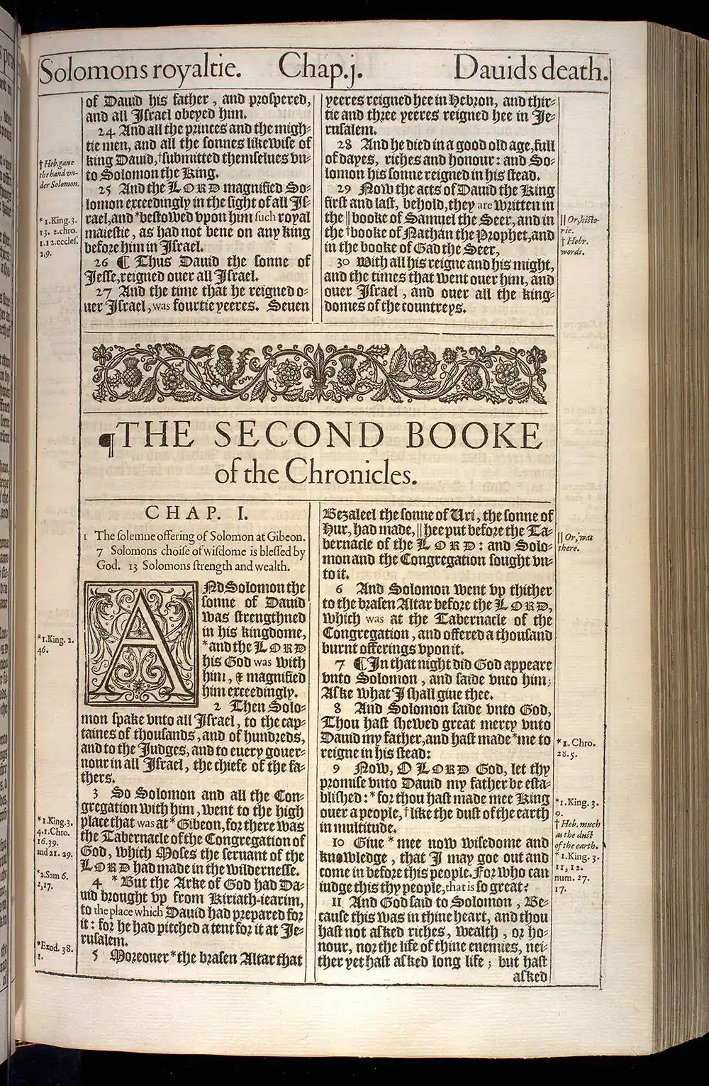 1 Chronicles Chapter 29 Original 1611 KJV Bible Scan