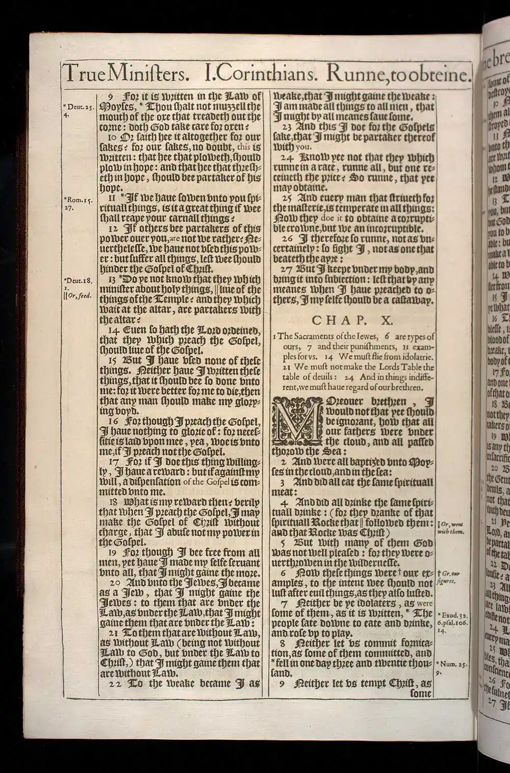 1 Corinthians Chapter 9 Original 1611 KJV Bible Scan