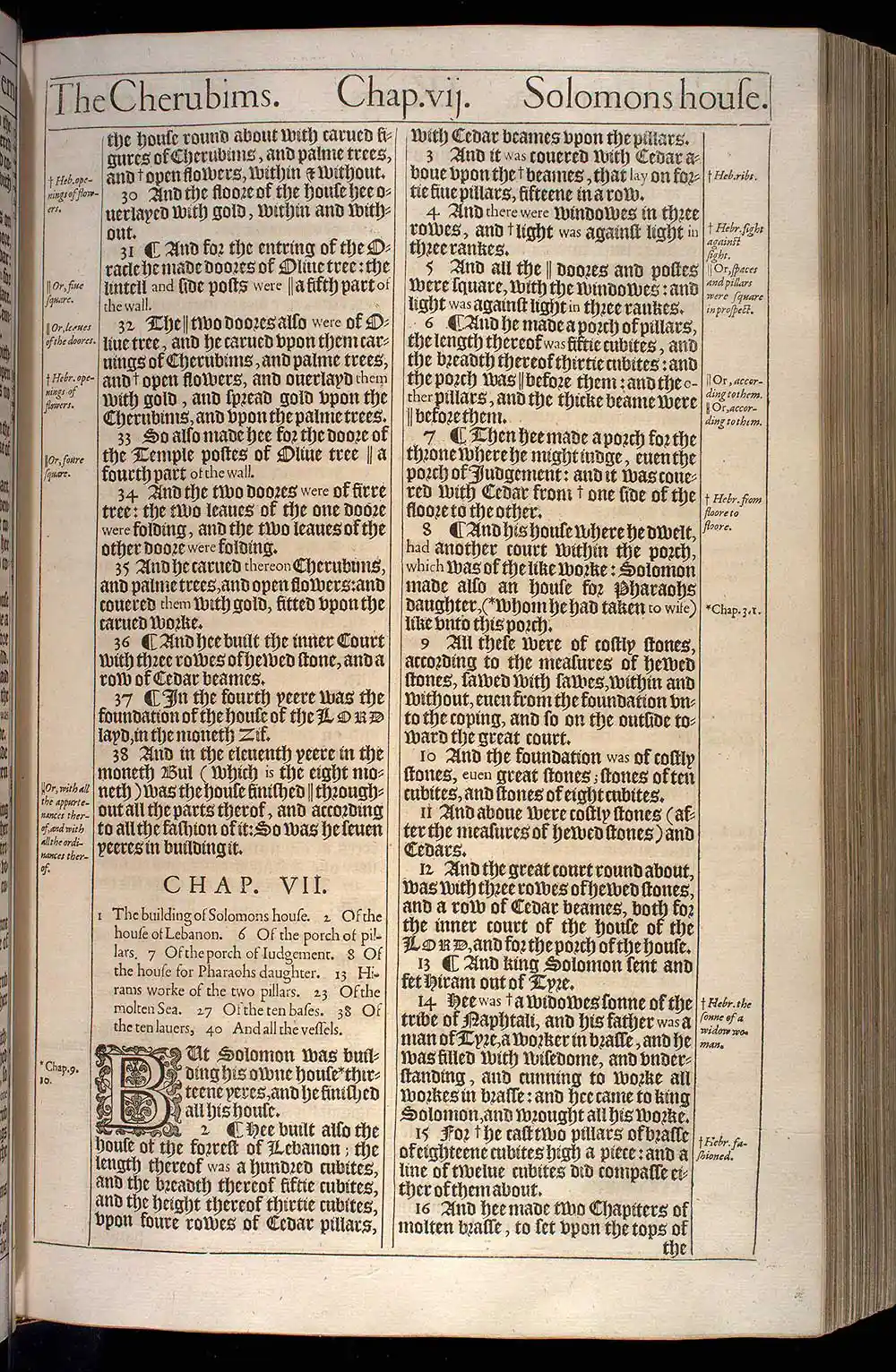 1 Kings Chapter 7 Original 1611 KJV Bible Scan