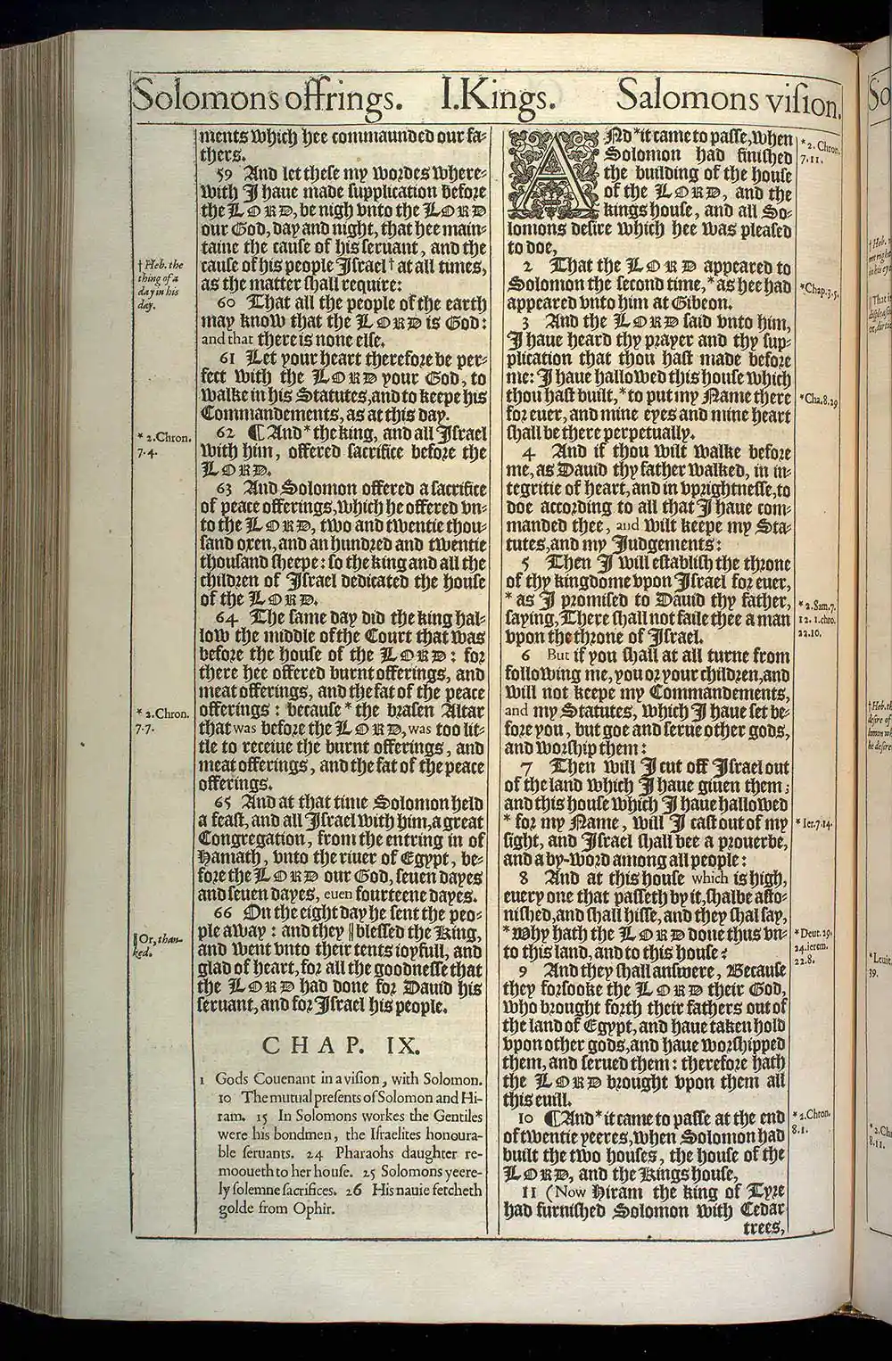 1 Kings Chapter 8 Original 1611 KJV Bible Scan