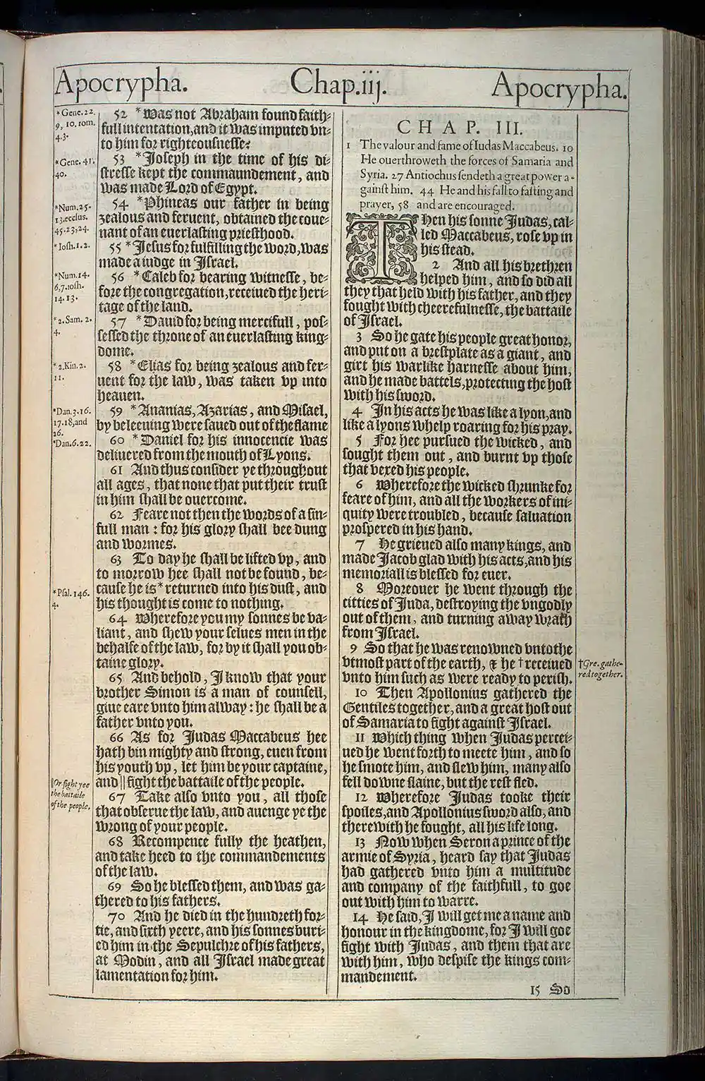 1 Maccabees Chapter 2 Original 1611 KJV Bible Scan
