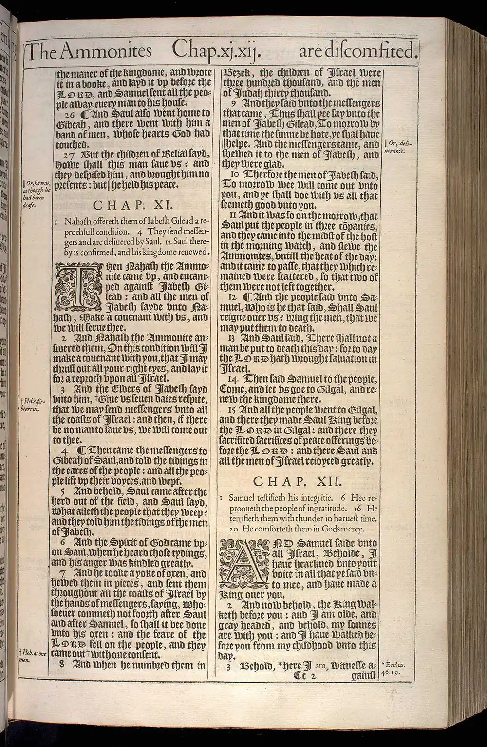 1 Samuel Chapter 10 Original 1611 KJV Bible Scan