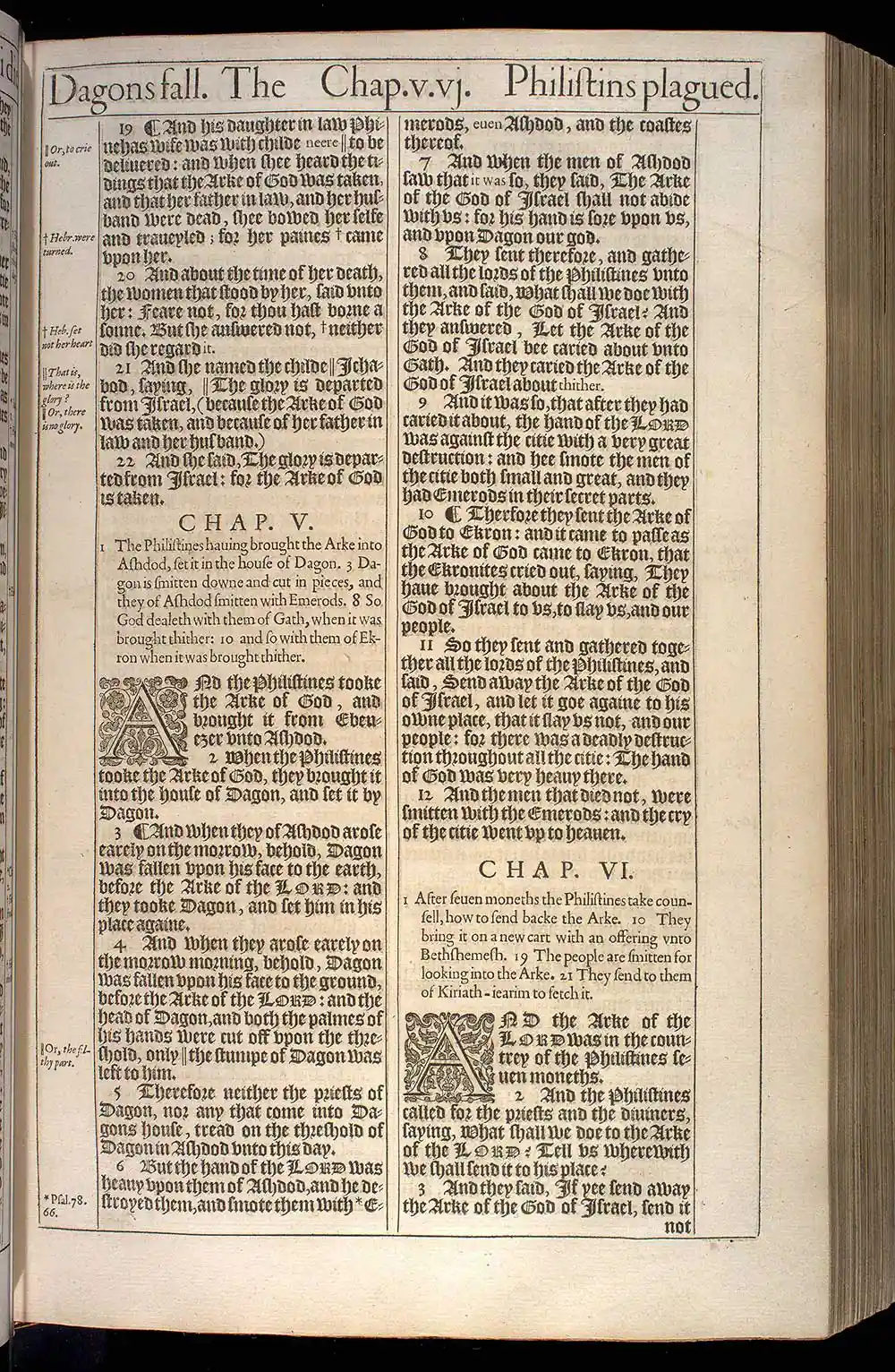 1 Samuel Chapter 6 Original 1611 KJV Bible Scan