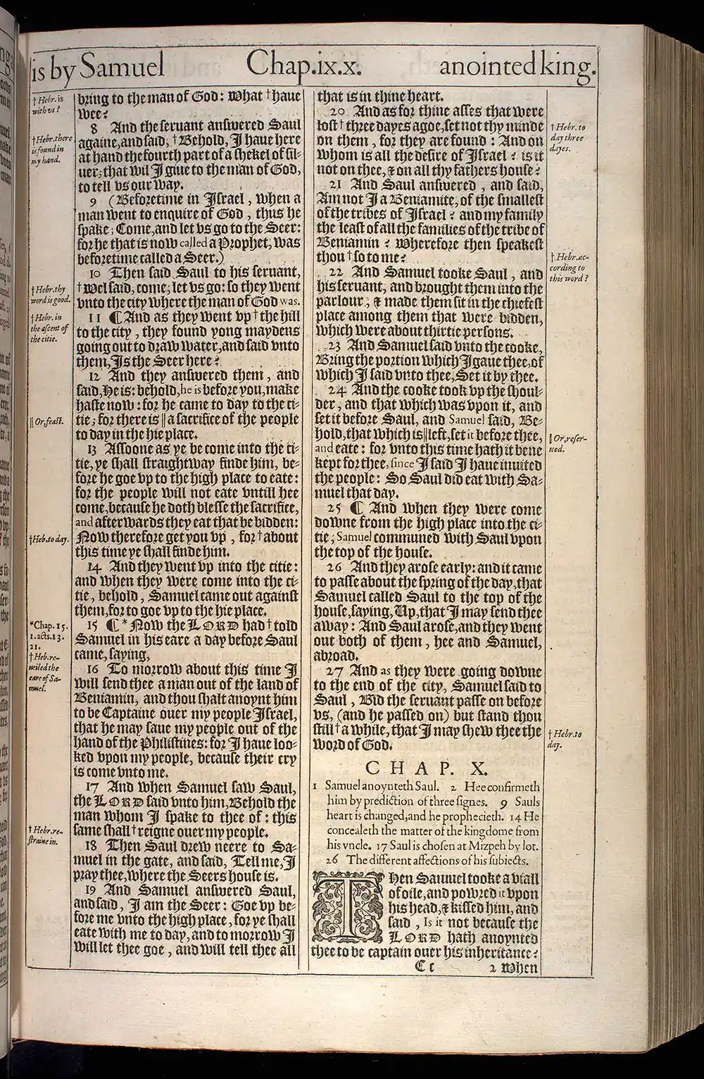 1 Samuel Chapter 10 Original 1611 KJV Bible Scan