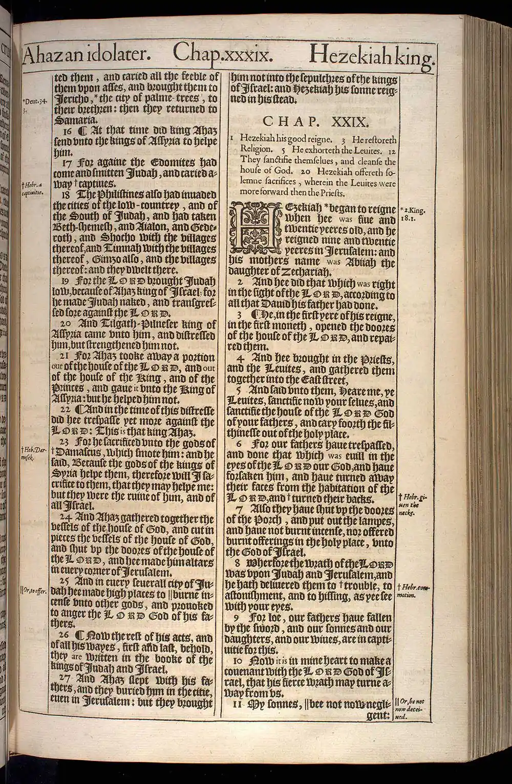 2 Chronicles Chapter 28 Original 1611 KJV Bible Scan