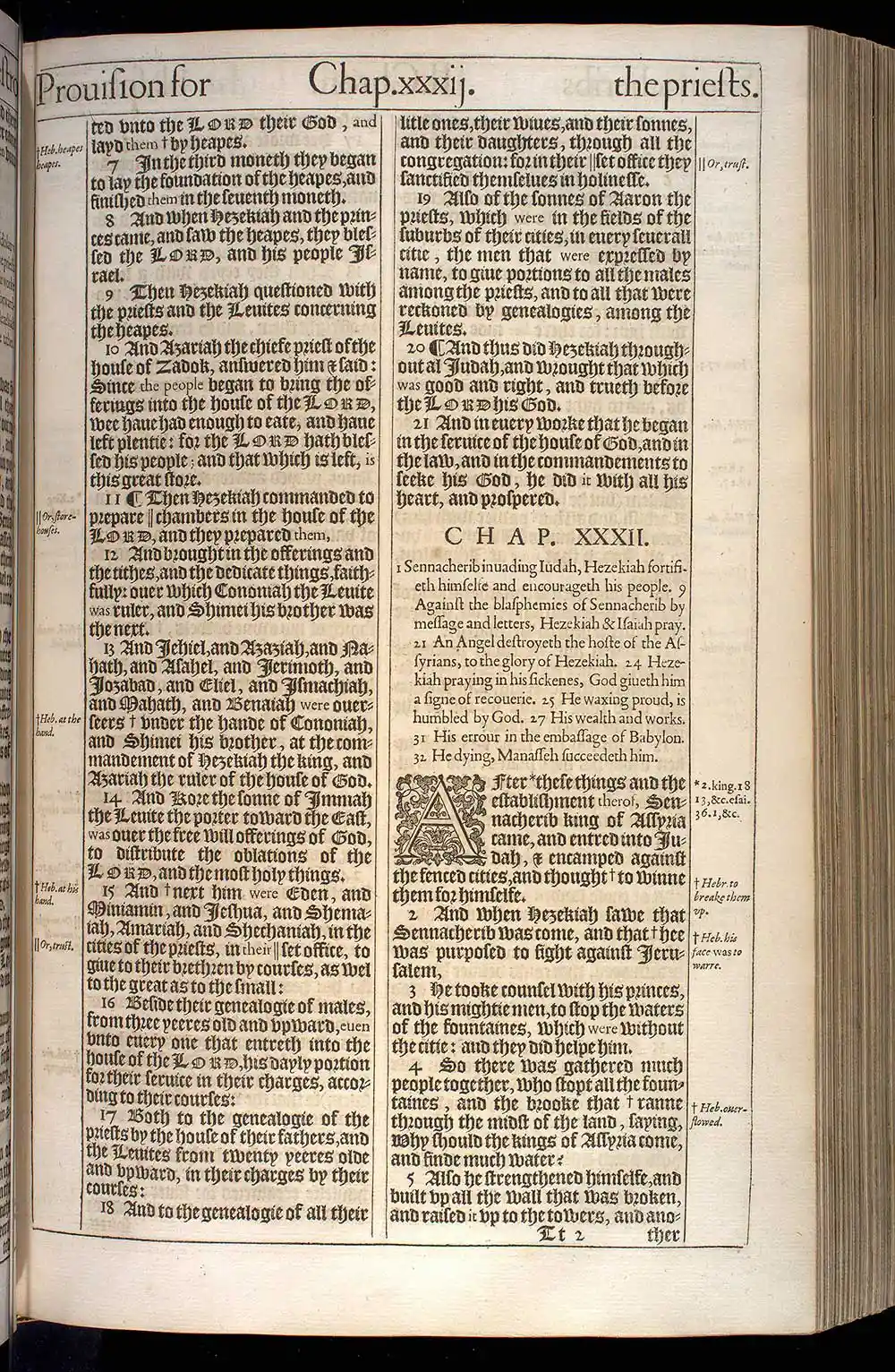 2 Chronicles Chapter 31 Original 1611 KJV Bible Scan