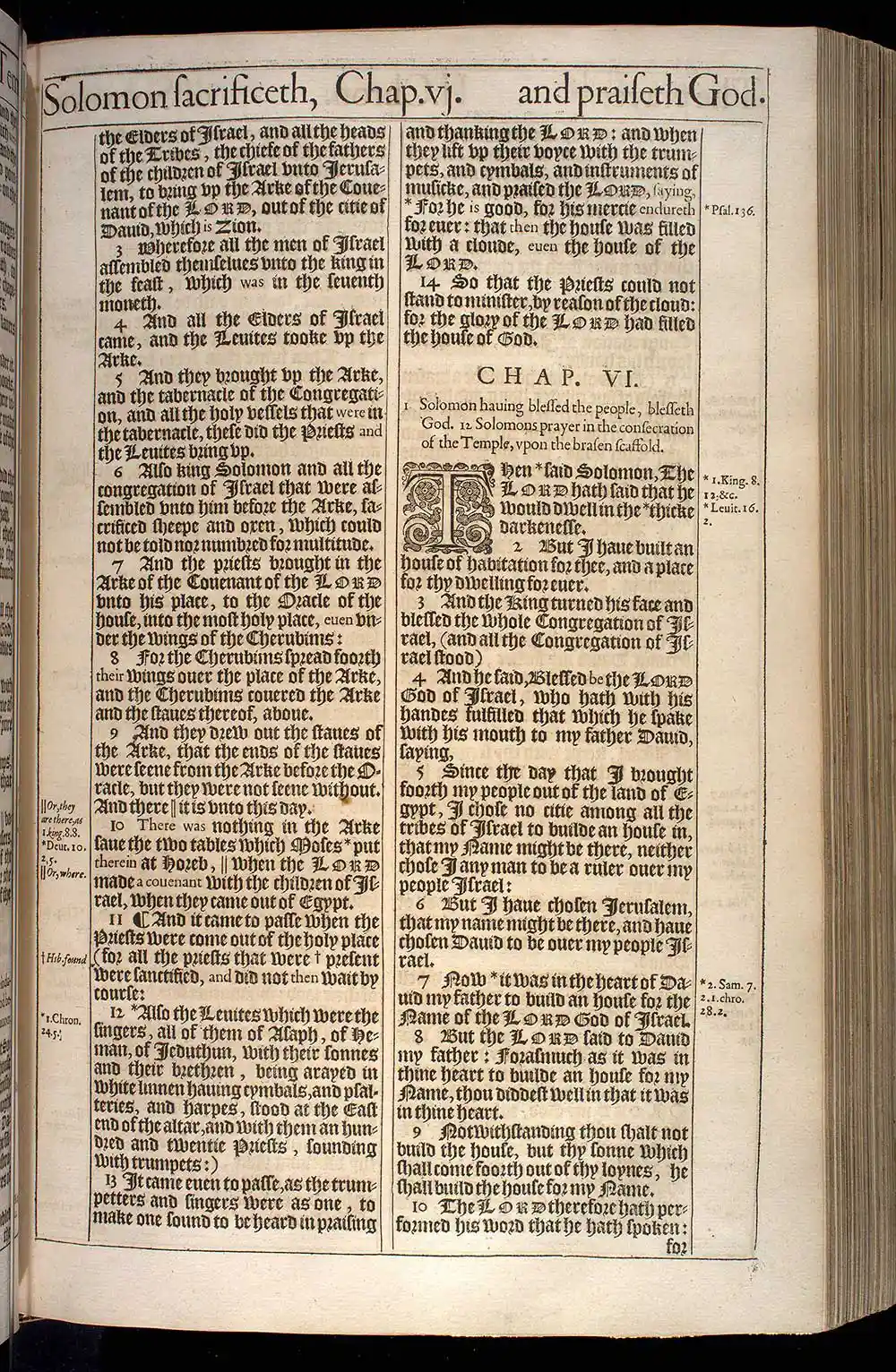 2 Chronicles Chapter 5 Original 1611 KJV Bible Scan