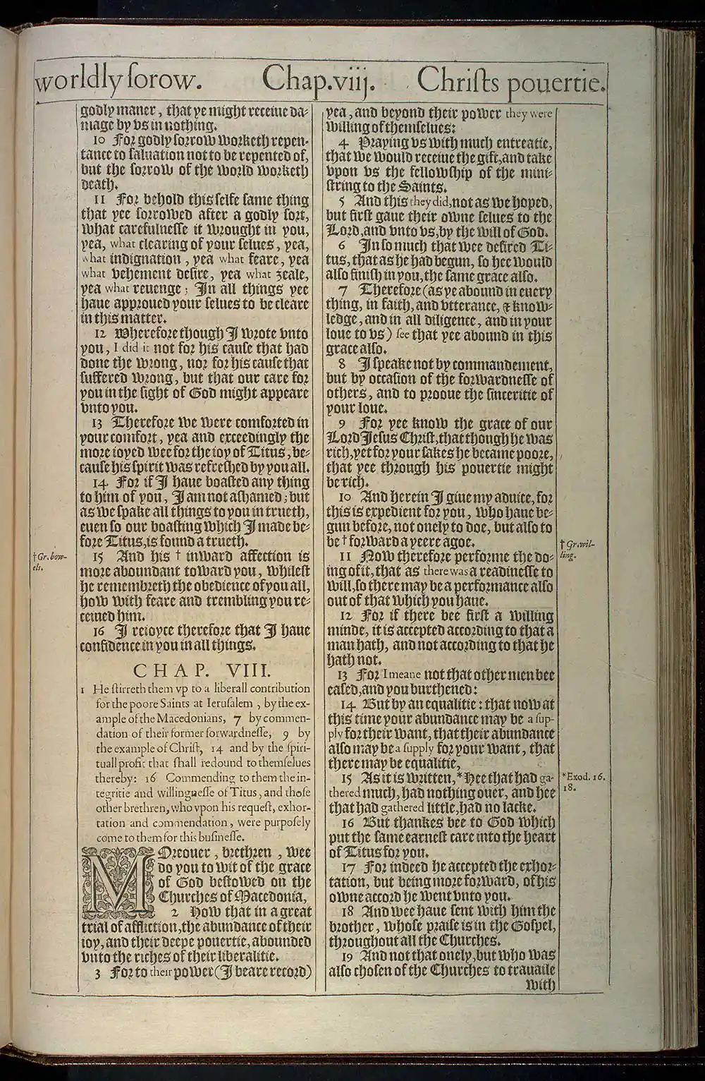 2 Corinthians Chapter 7 Original 1611 KJV Bible Scan