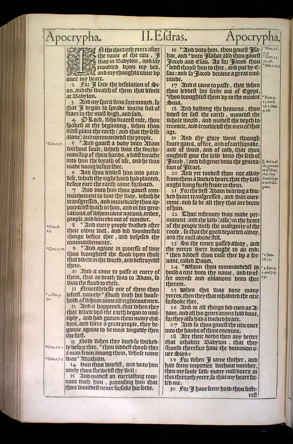 2 Esdras Chapter 3 Original 1611 KJV Bible Scan
