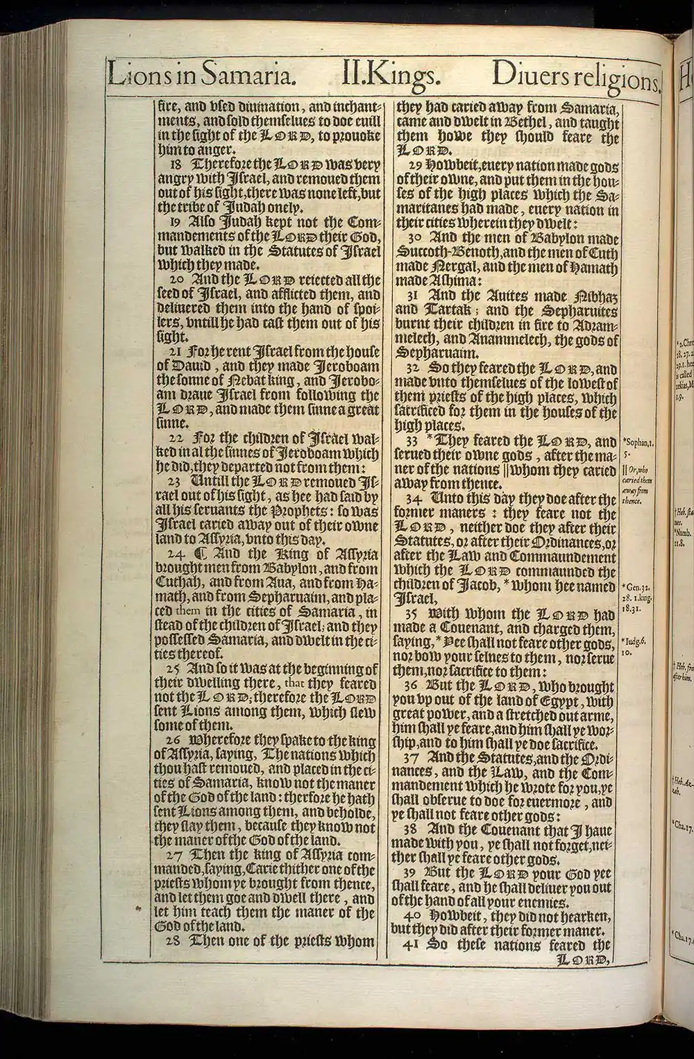 2 Kings Chapter 17 Original 1611 KJV Bible Scan