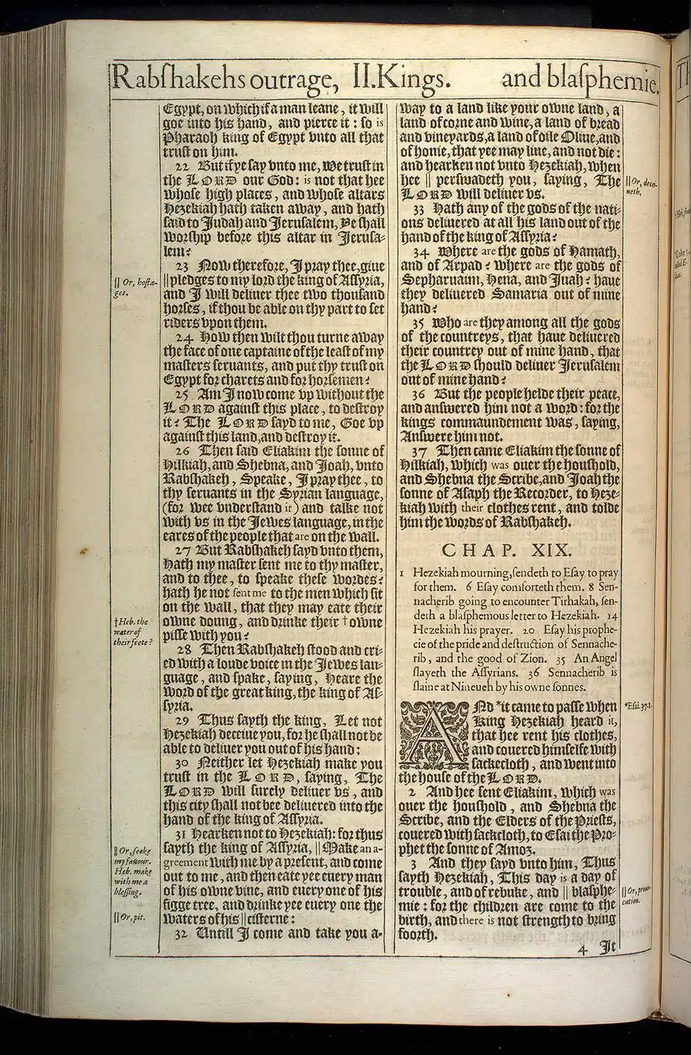 2 Kings Chapter 18 Original 1611 KJV Bible Scan