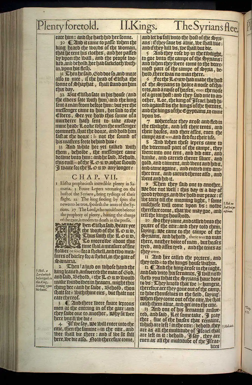 2 Kings Chapter 6 Original 1611 KJV Bible Scan