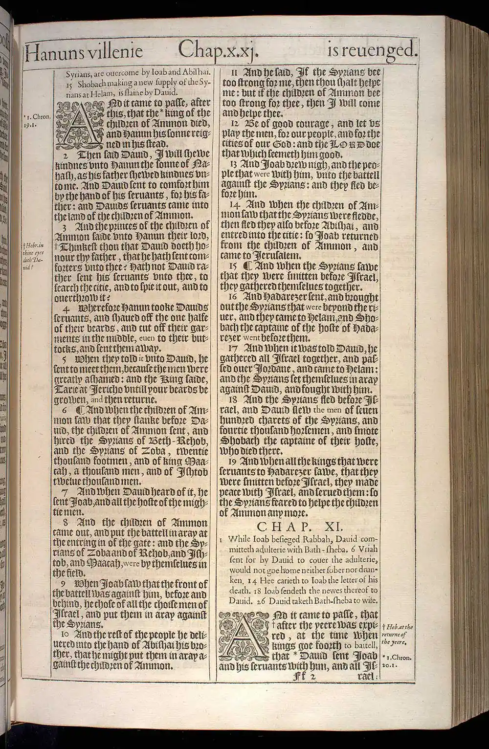2 Samuel Chapter 11 Original 1611 KJV Bible Scan