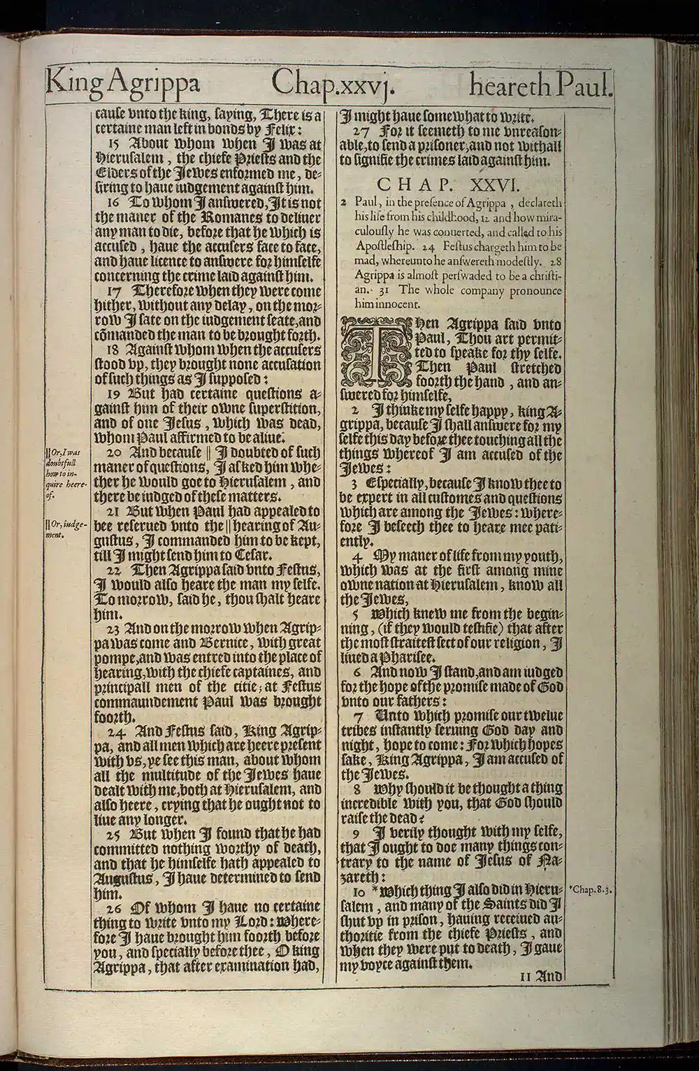 Acts Chapter 25 Original 1611 KJV Bible Scan