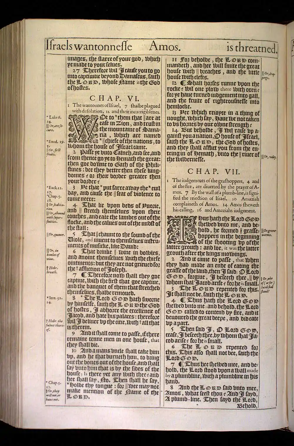 Amos Chapter 5 Original 1611 KJV Bible Scan