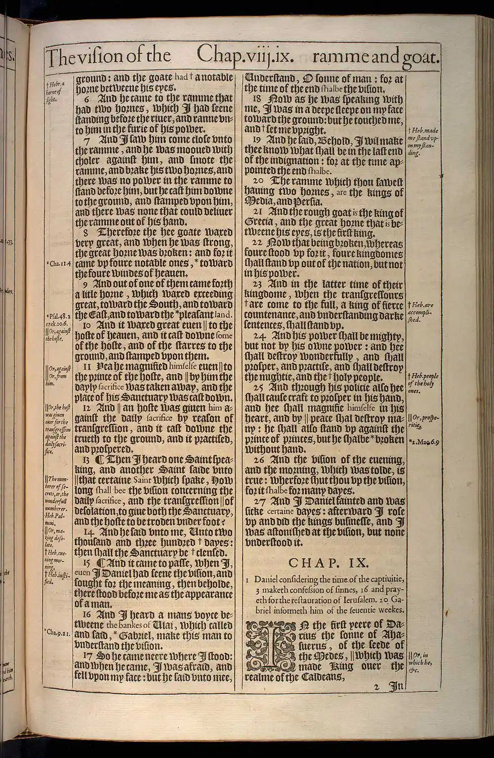 Daniel Chapter 8 Original 1611 KJV Bible Scan