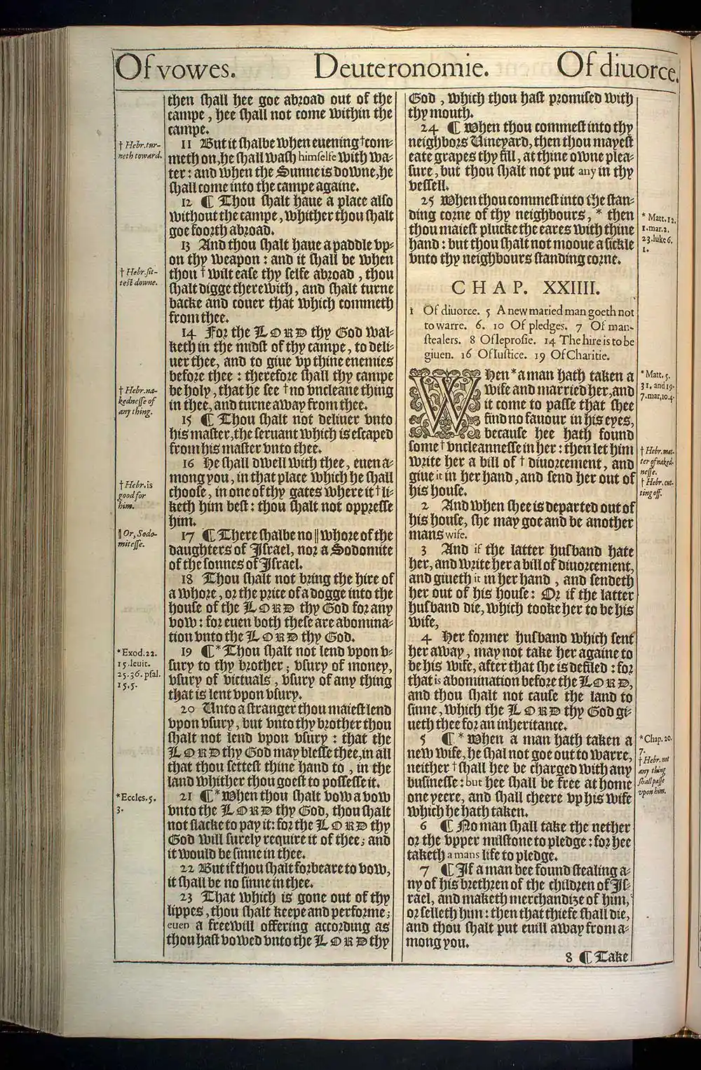 Deuteronomy Chapter 24 Original 1611 KJV Bible Scan