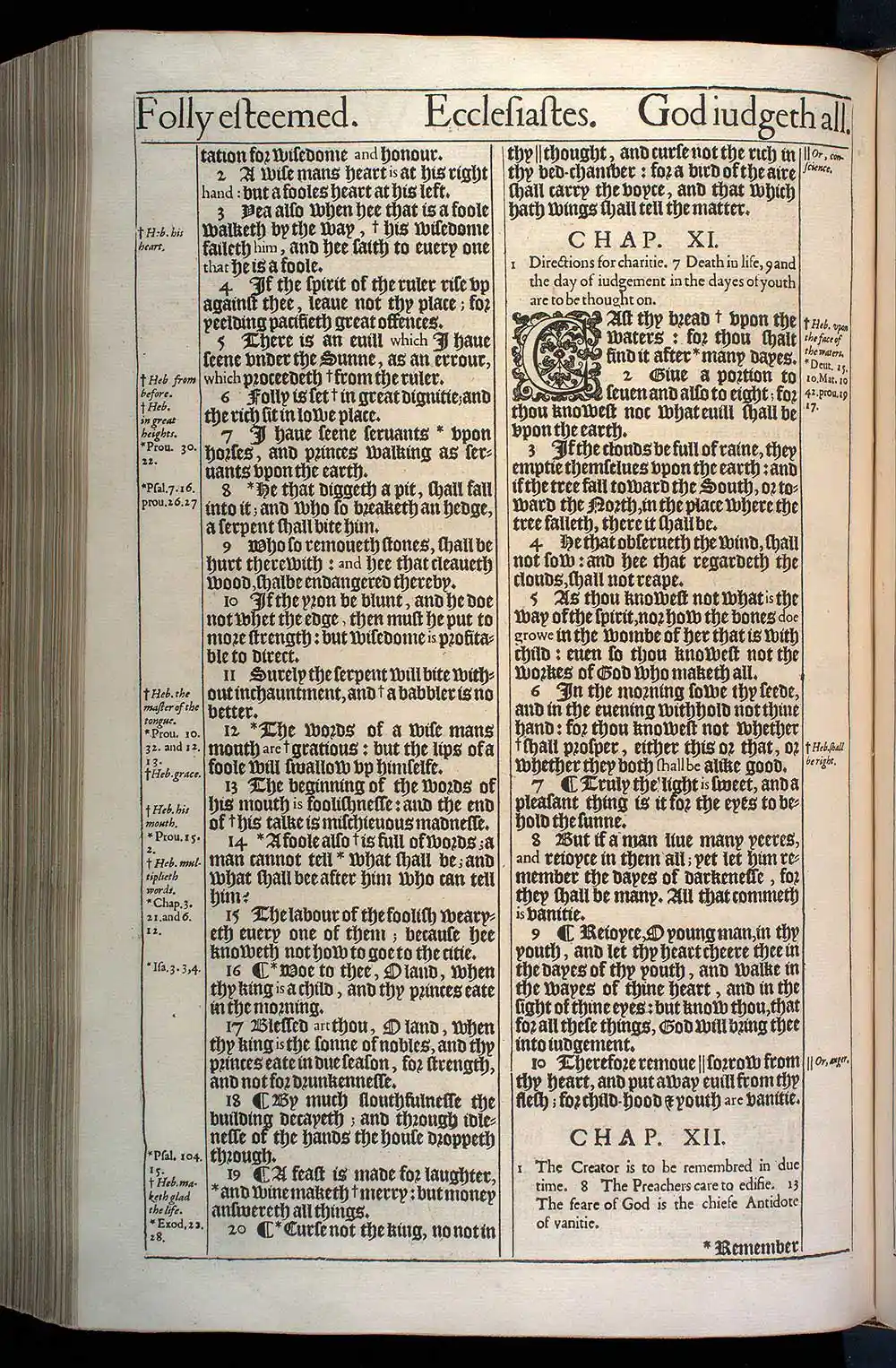 Ecclesiastes Chapter 11 Original 1611 KJV Bible Scan