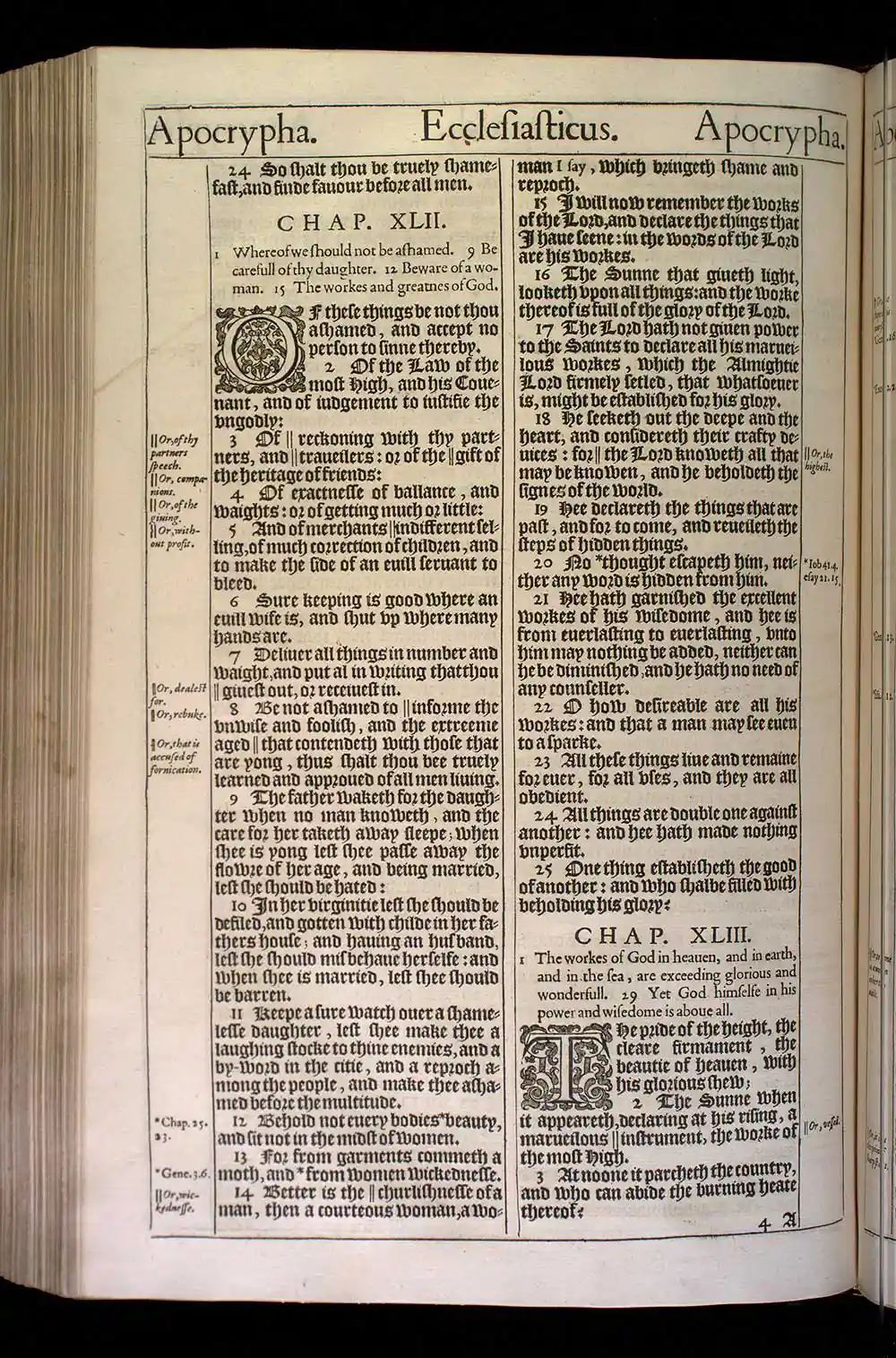 Ecclesiasticus Chapter 43 Original 1611 KJV Bible Scan