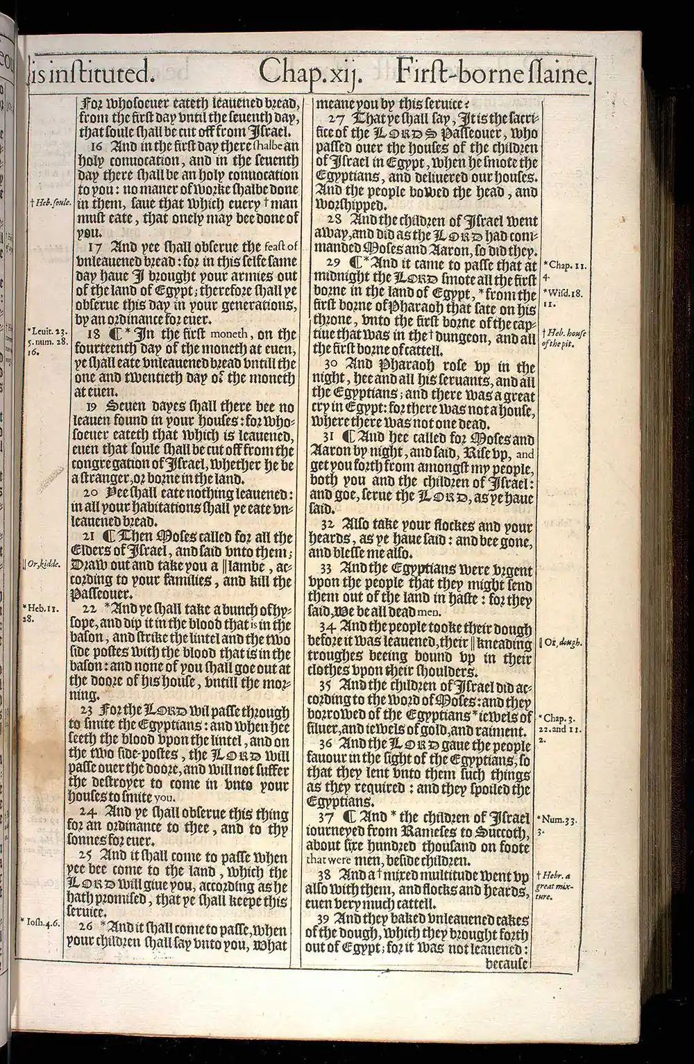Exodus Chapter 12 Original 1611 KJV Bible Scan