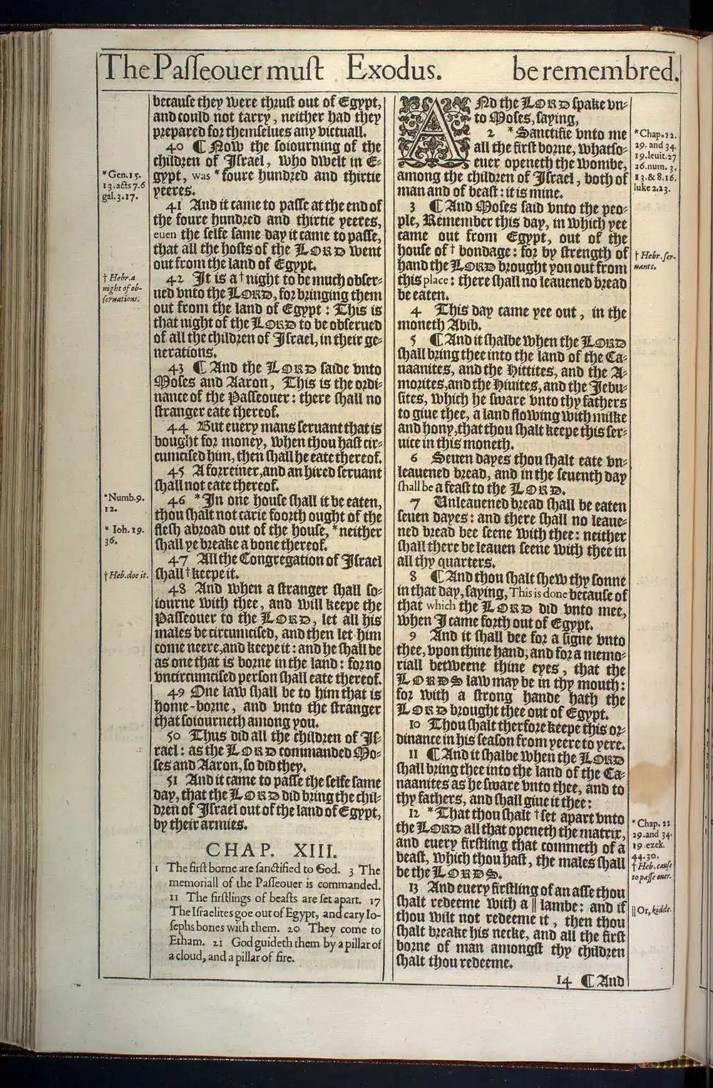 Exodus Chapter 12 Original 1611 KJV Bible Scan
