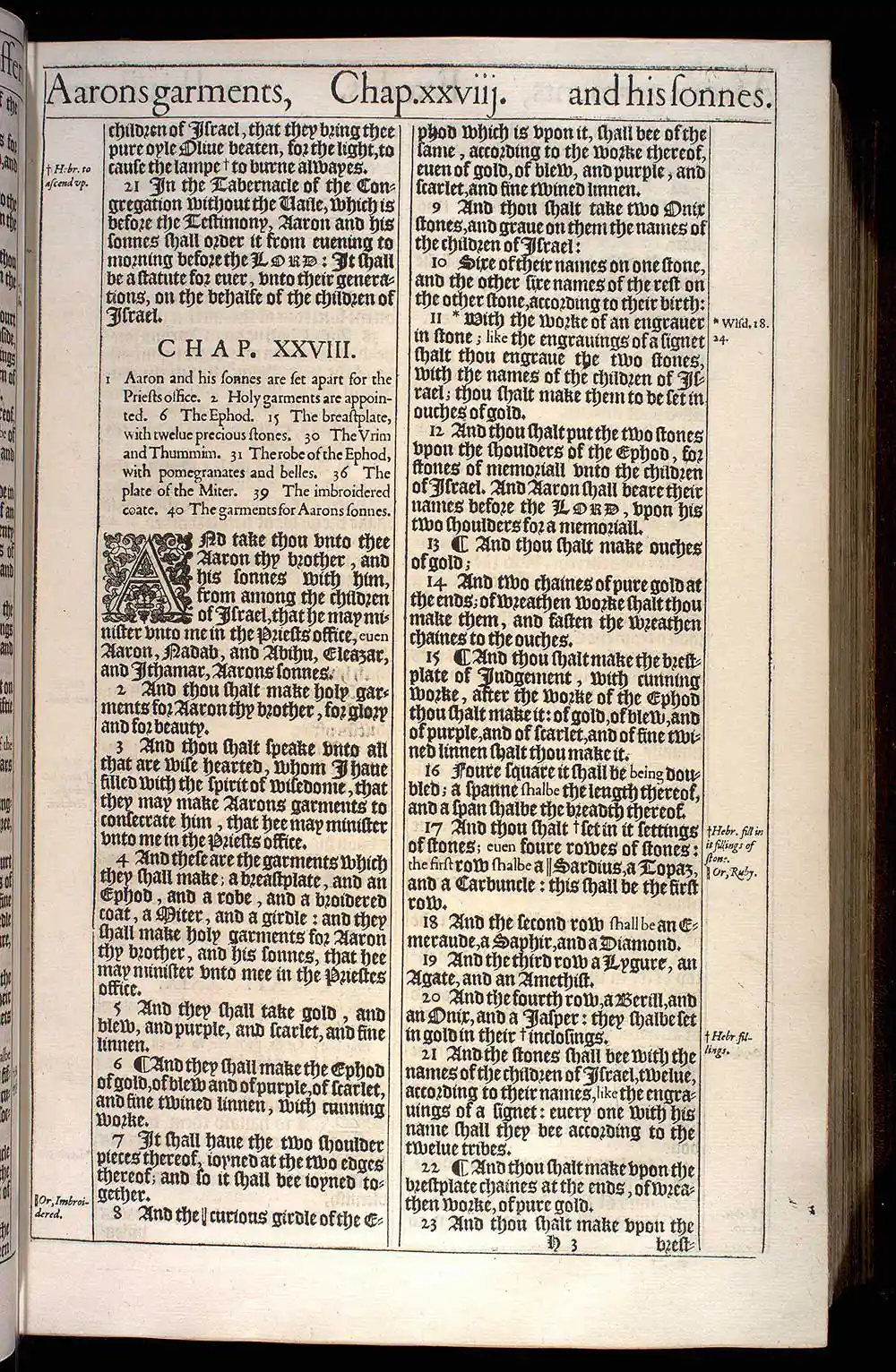 Exodus Chapter 27 Original 1611 KJV Bible Scan