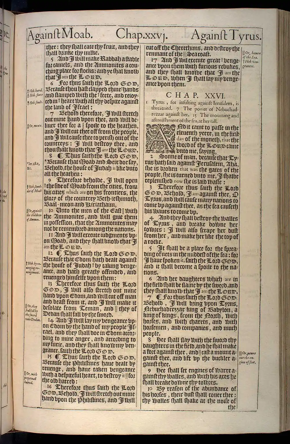 Ezekiel Chapter 26 Original 1611 KJV Bible Scan
