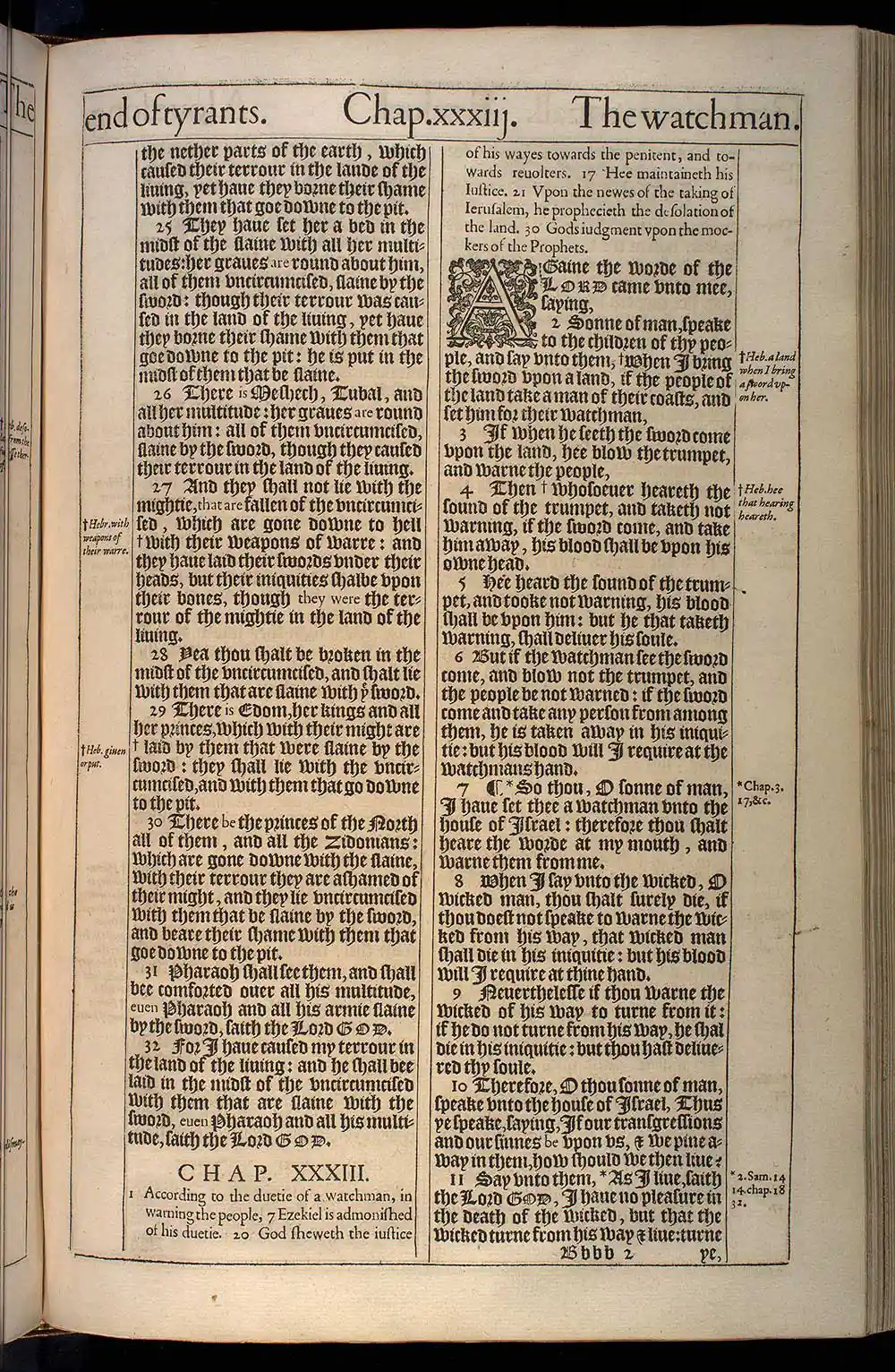 Ezekiel Chapter 32 Original 1611 KJV Bible Scan