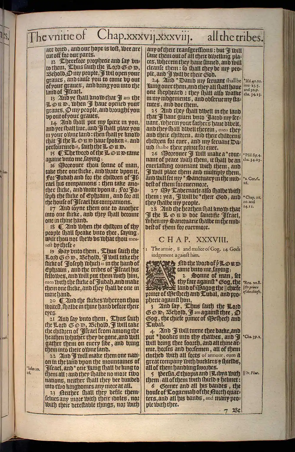 Ezekiel Chapter 37 Original 1611 KJV Bible Scan