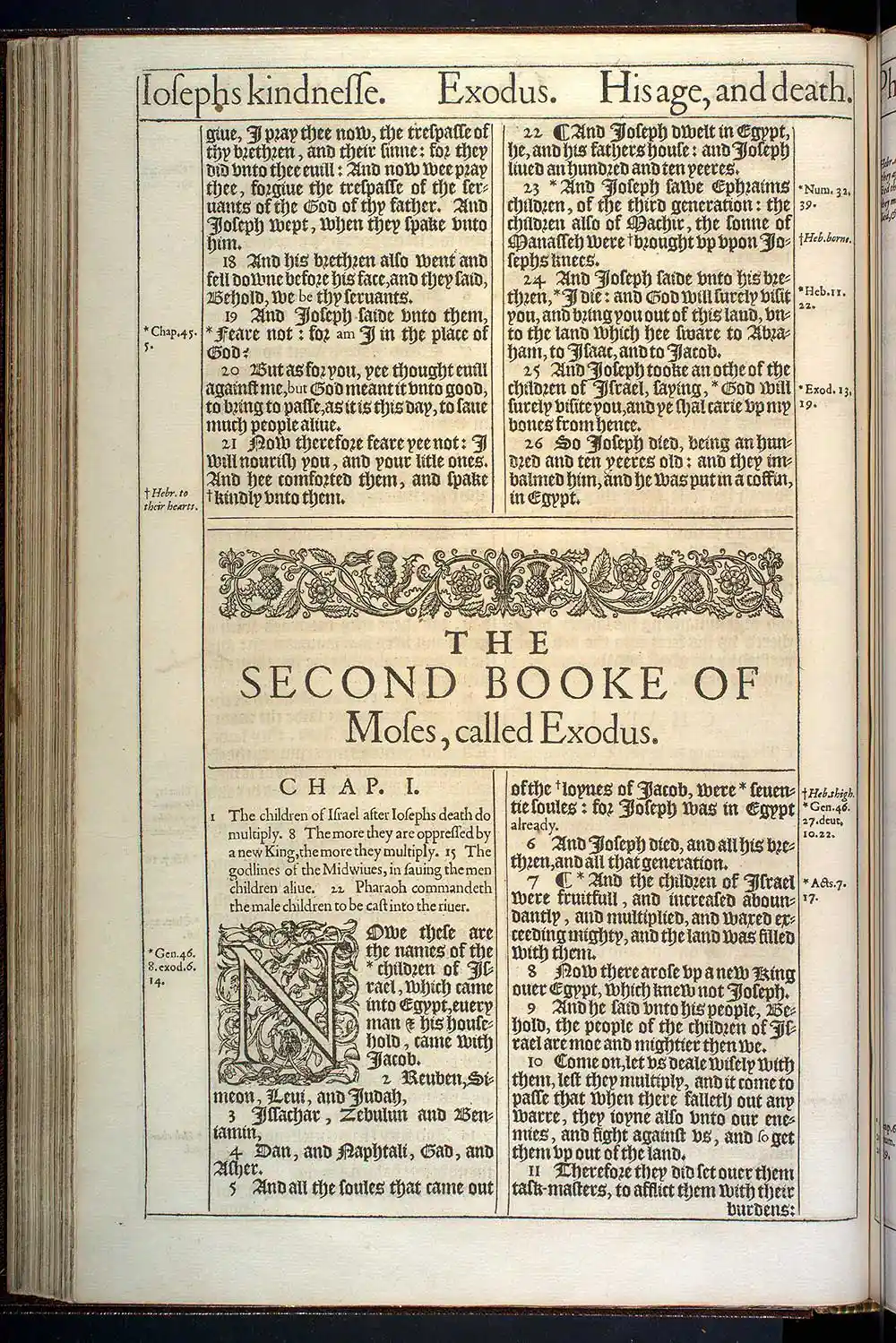 Genesis Chapter 50 Original 1611 KJV Bible Scan