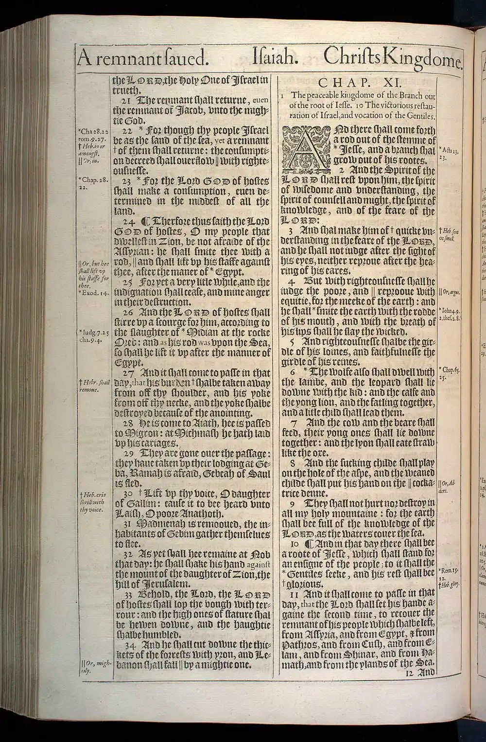 Isaiah Chapter 10 Original 1611 KJV Bible Scan