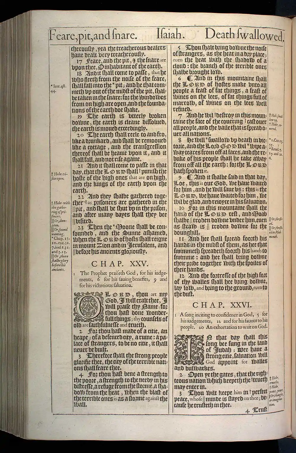 Isaiah Chapter 25 Original 1611 KJV Bible Scan