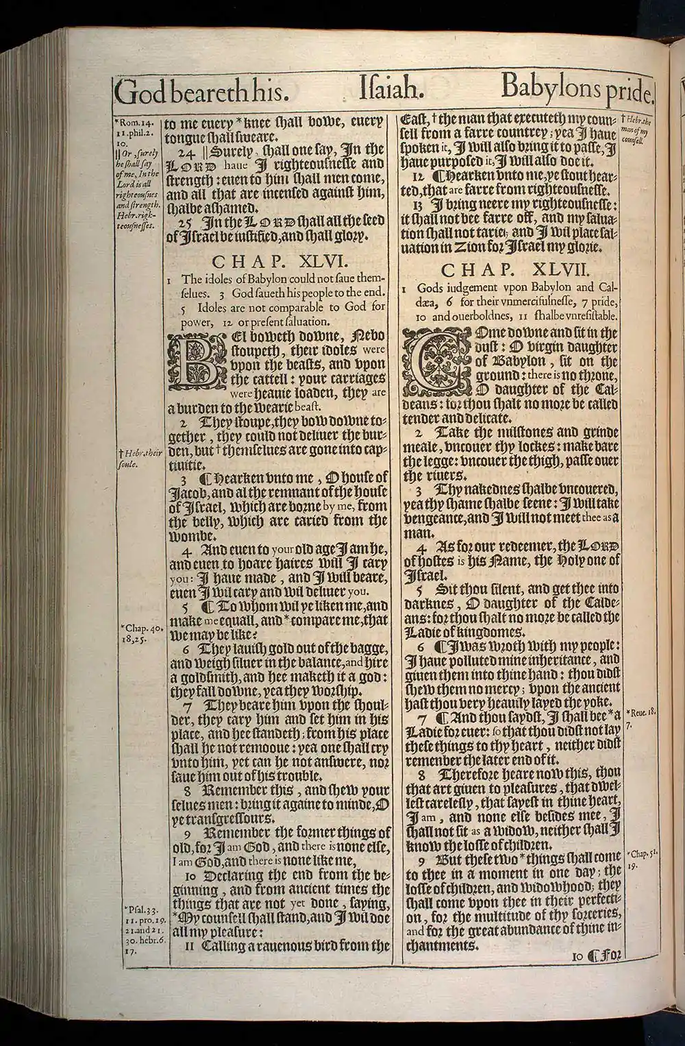 Isaiah Chapter 46 Original 1611 KJV Bible Scan