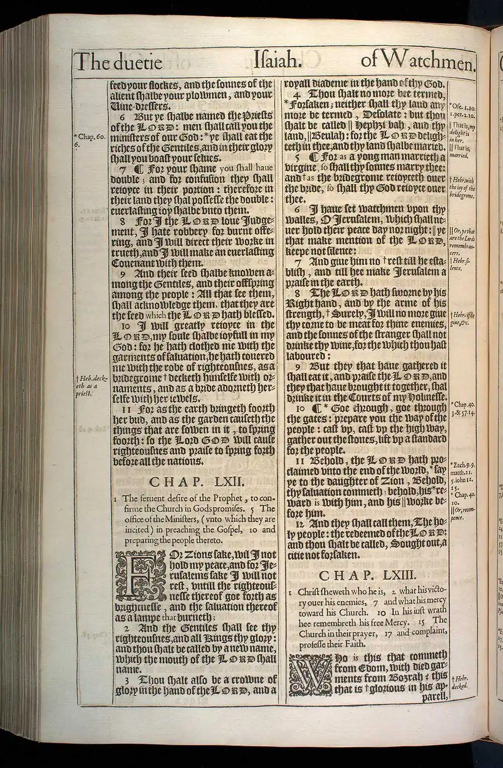 Isaiah Chapter 62 Original 1611 KJV Bible Scan
