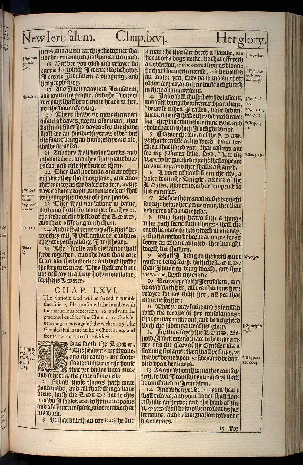 Isaiah Chapter 65 Original 1611 KJV Bible Scan