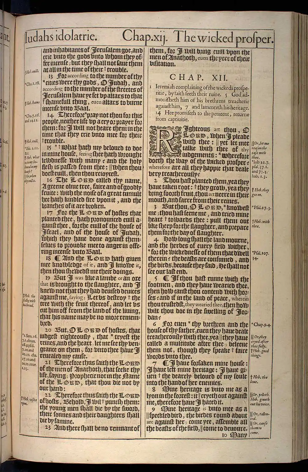 Jeremiah Chapter 11 Original 1611 KJV Bible Scan