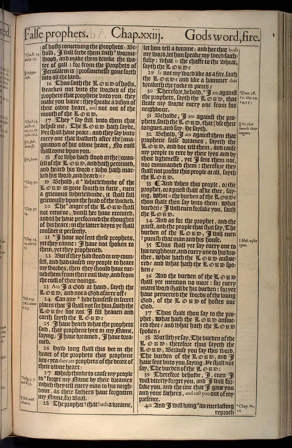 Jeremiah Chapter 23 Original 1611 KJV Bible Scan