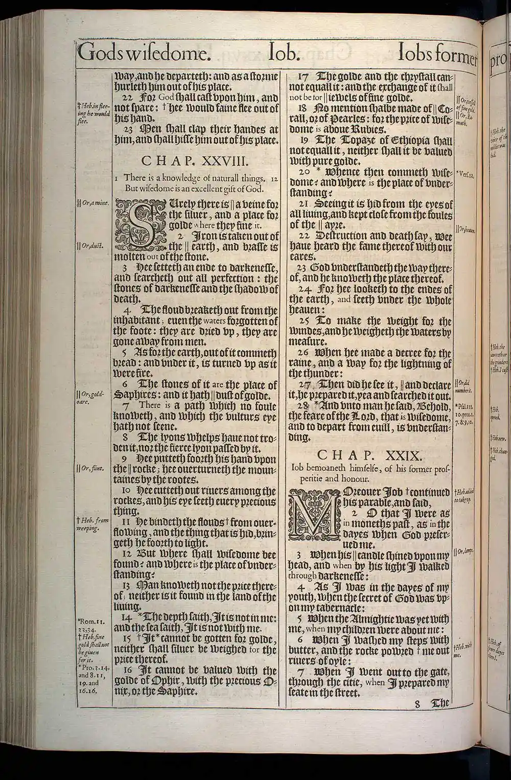 Job Chapter 27 Original 1611 KJV Bible Scan