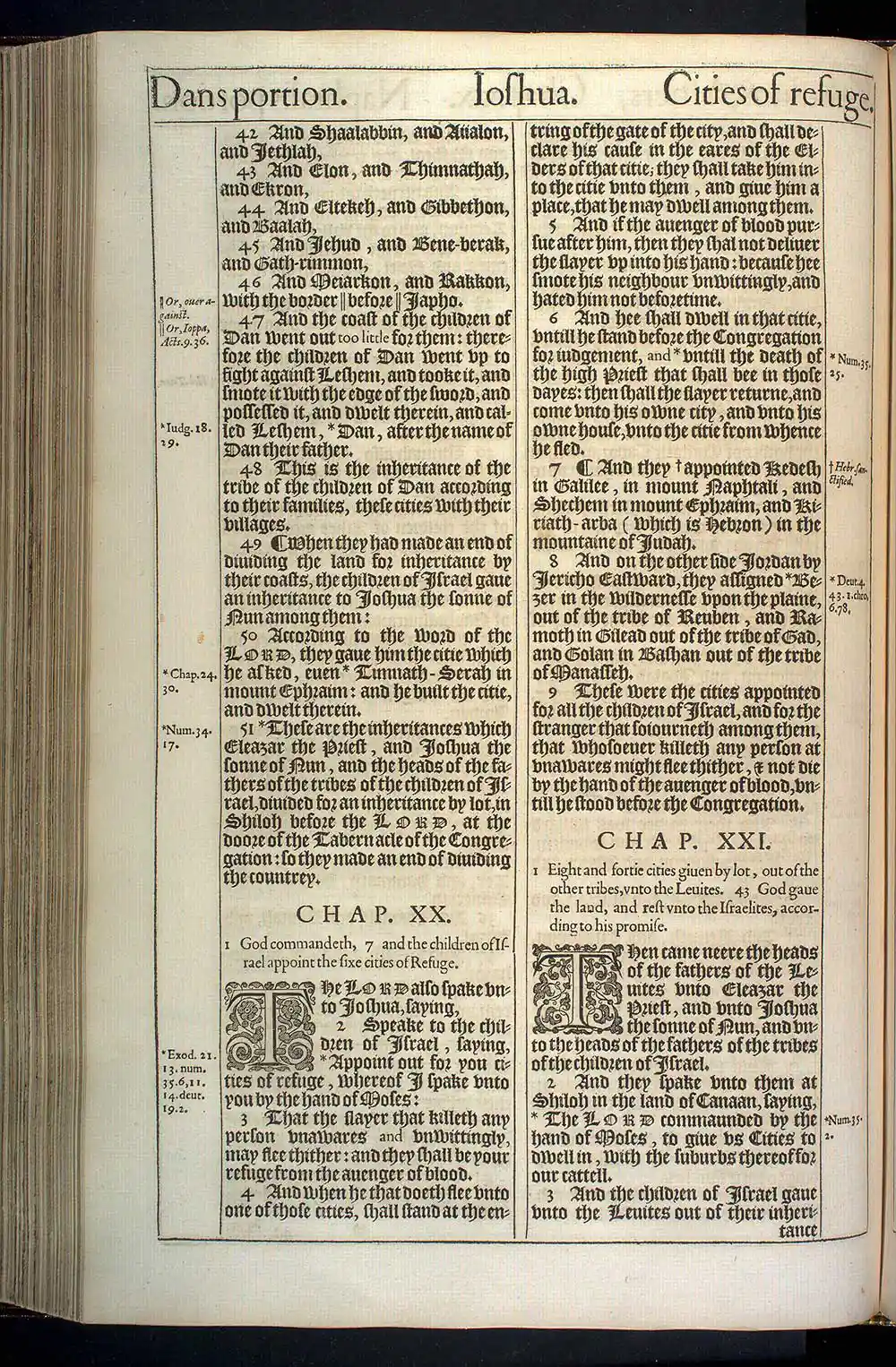 Joshua Chapter 19 Original 1611 KJV Bible Scan
