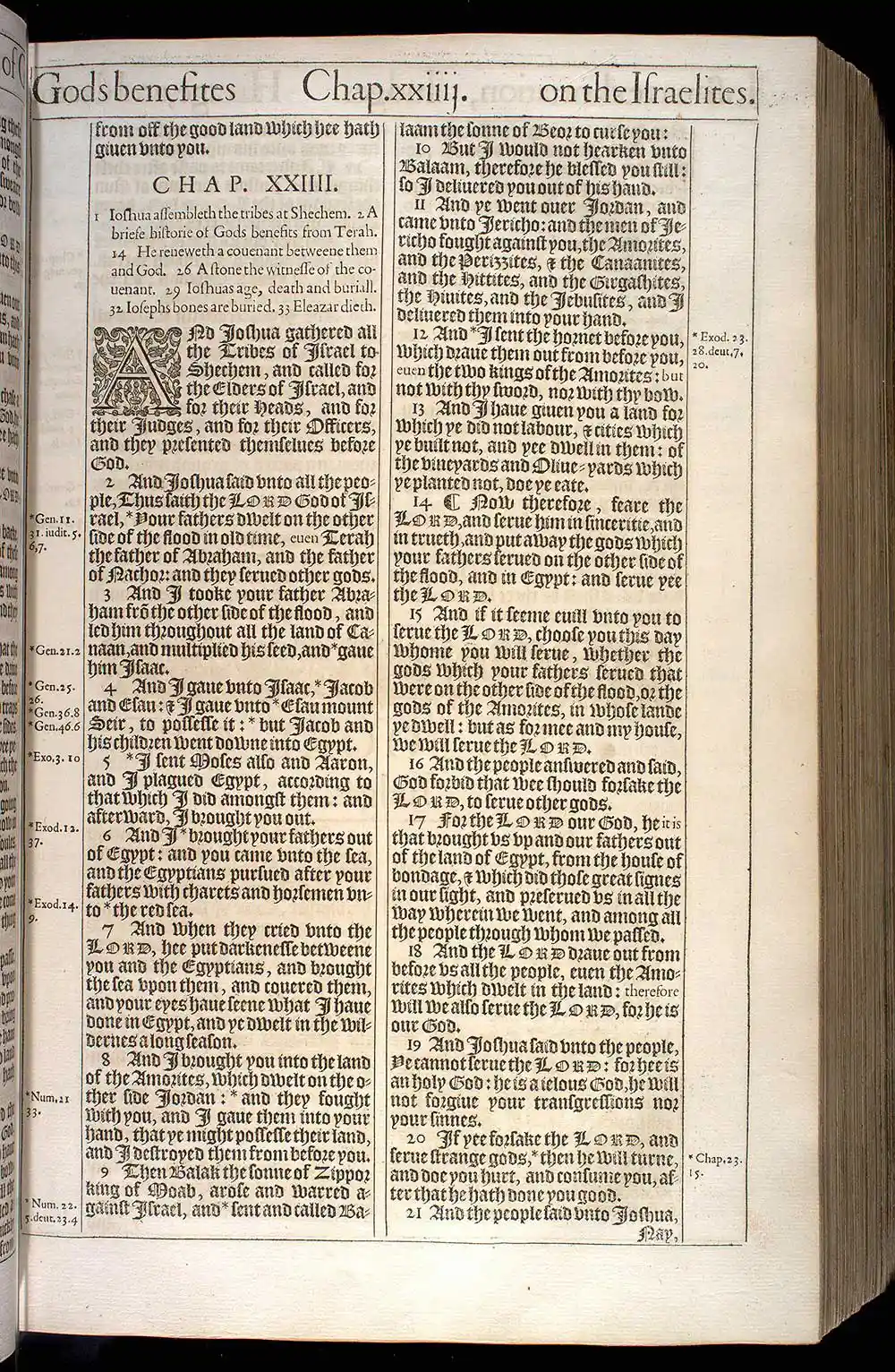 Joshua Chapter 24 Original 1611 KJV Bible Scan
