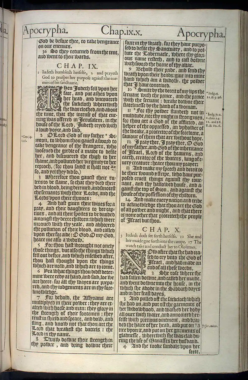 Judith Chapter 9 Original 1611 KJV Bible Scan