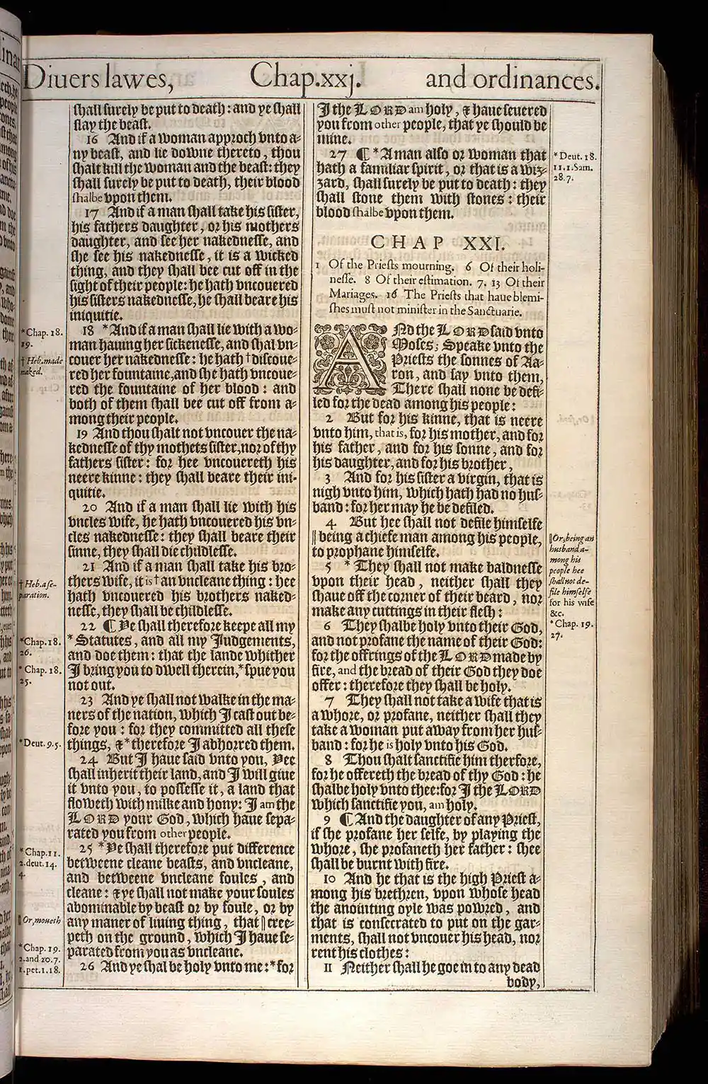 Leviticus Chapter 20 Original 1611 KJV Bible Scan