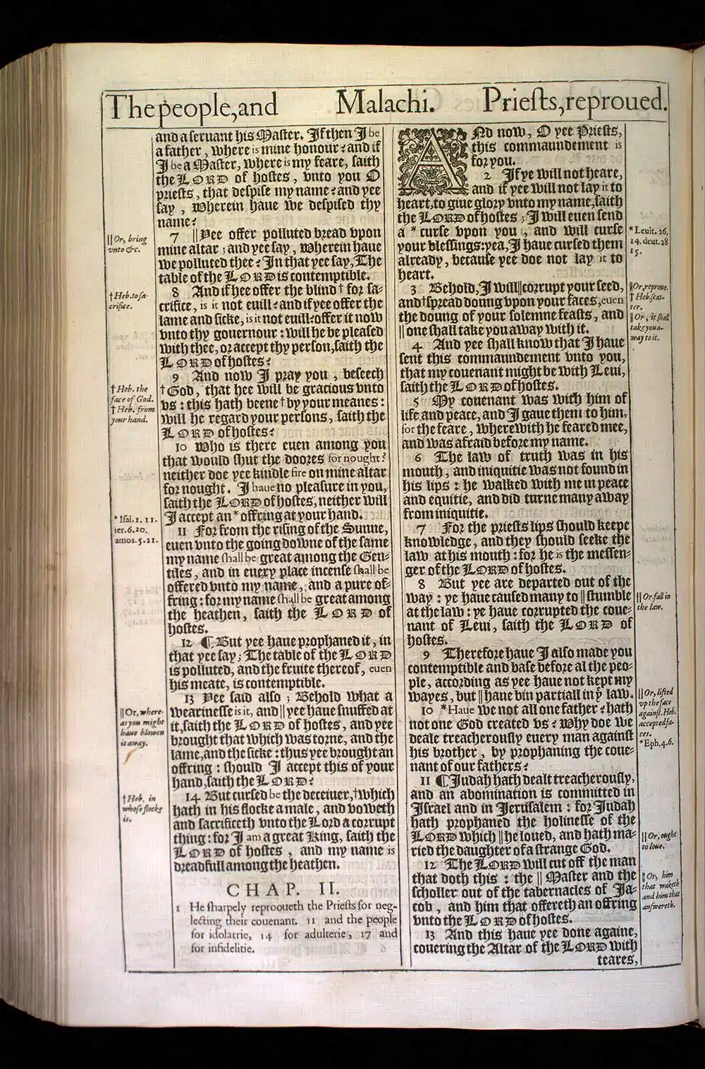 Malachi Chapter 1 Original 1611 KJV Bible Scan