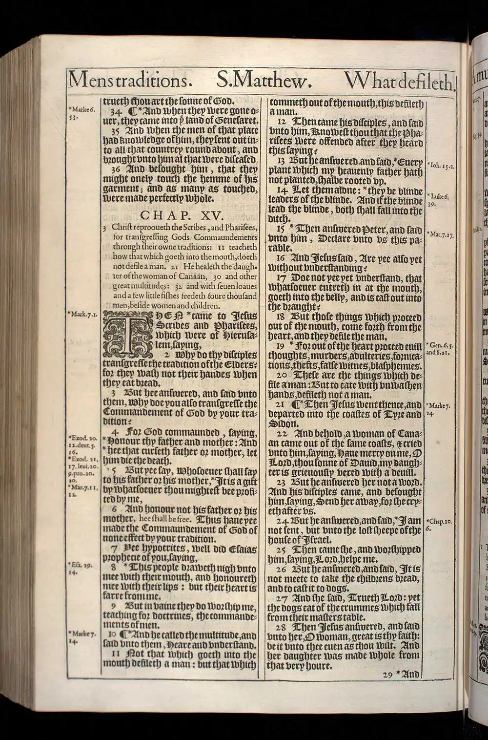 Matthew Chapter 14 Original 1611 KJV Bible Scan