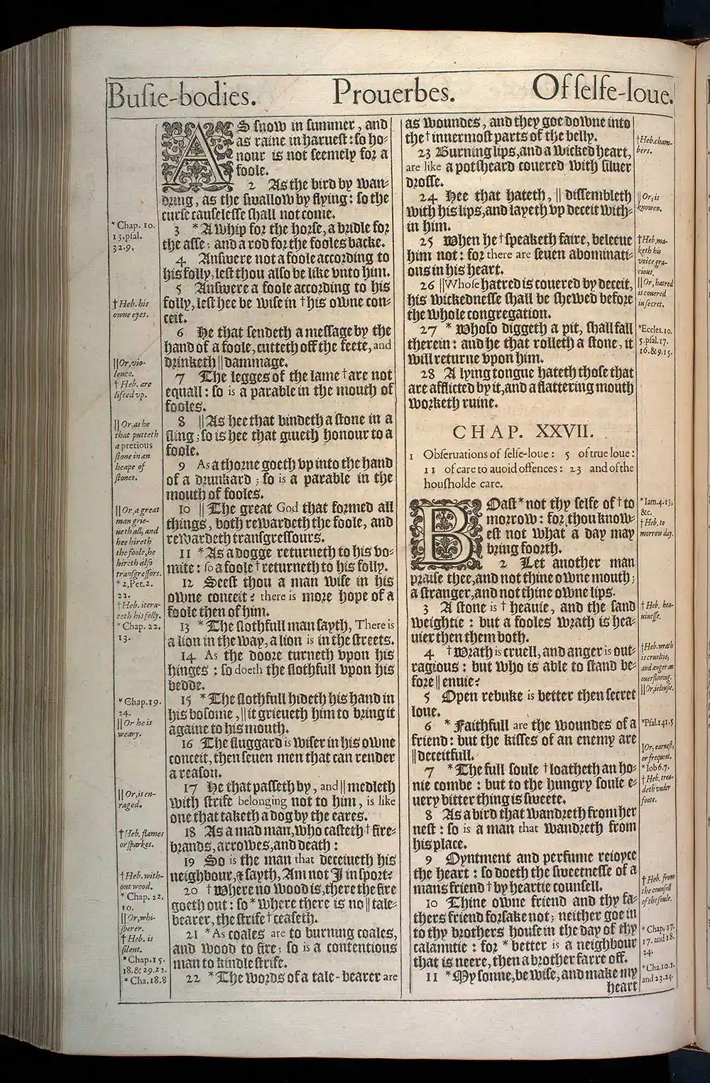 Proverbs Chapter 26 Original 1611 KJV Bible Scan