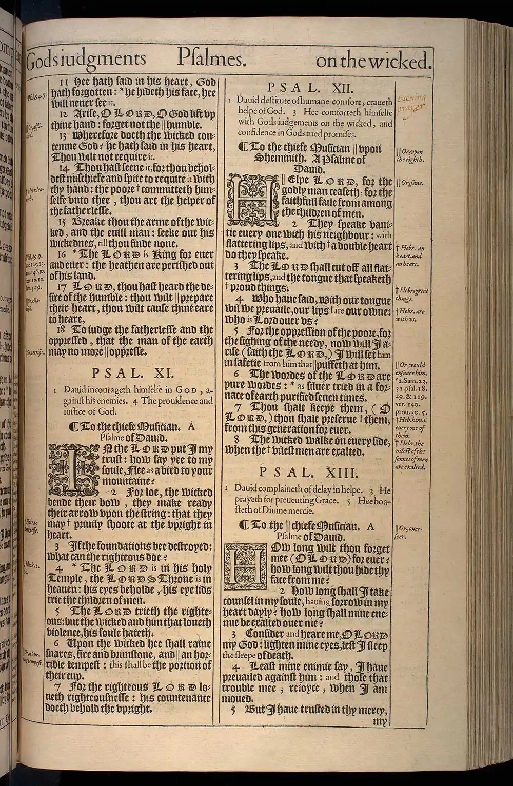 Psalms Chapter 10 Original 1611 KJV Bible Scan